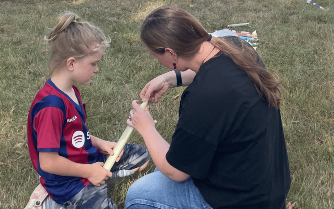 Rushlight Ventures prototype lead sparks curiosity at Antioch School with air-powered rocket launch